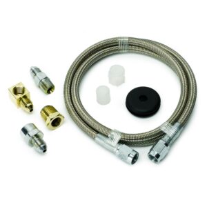 LINE, BRAIDED STAINLESS STEEL, #3 DIA., 3FT. LENGTH, -3AN AND 1/8 in. NPTF FITTINGS