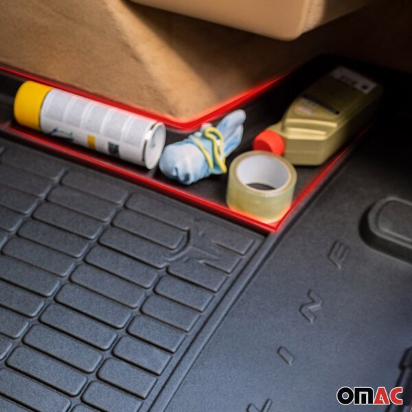 OMAC Premium Rear Cargo Trunk Mat Liner Black For Hyundai Ioniq Hybrid 2017-2023