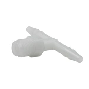 FITTING, TEE, 1/4 in. HOSE BARB TO 1/8 in. NPT MALE, PLASTIC
