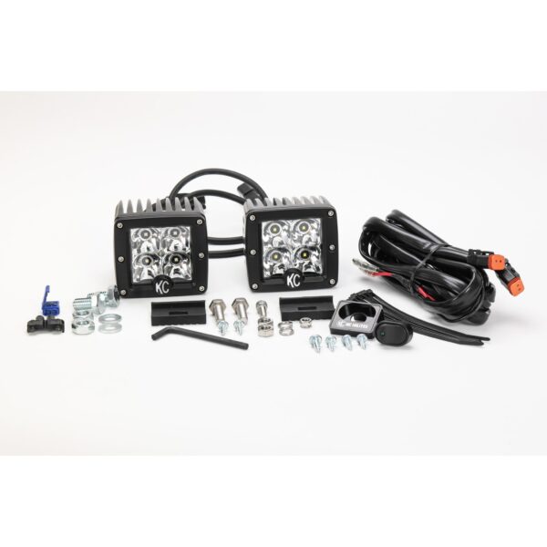 KC Hilites 3 in C-Series C3 LED - 2-Light System - 12W Spot Beam
