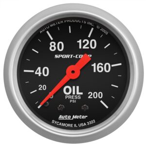 2-1/16 in. OIL PRESSURE, 0-200 PSI, SPORT-COMP