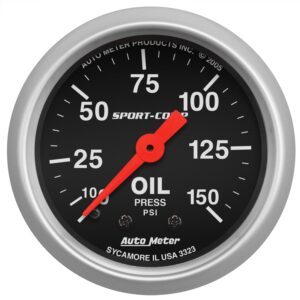 2-1/16 in. OIL PRESSURE, 0-150 PSI, SPORT-COMP
