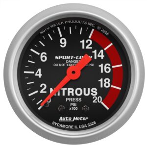 2-1/16 in. NITROUS PRESSURE, 0-2000 PSI, SPORT-COMP