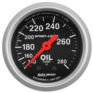 2-1/16 in. OIL TEMPERATURE, 140-280 Fahrenheit, SPORT-COMP