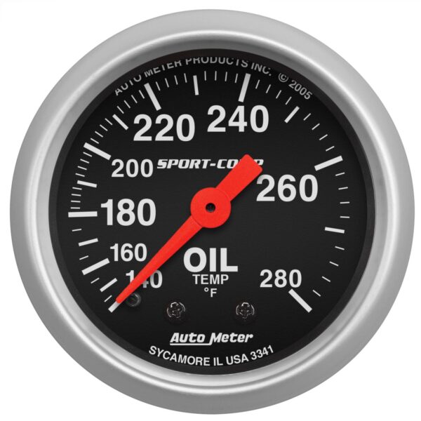 2-1/16 in. OIL TEMPERATURE, 140-280 Fahrenheit, SPORT-COMP