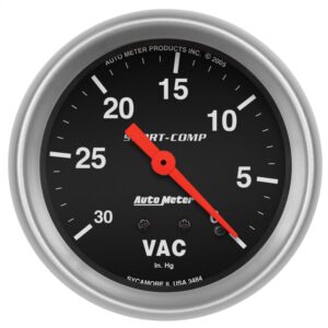 2-5/8 in. VACUUM, 0-30 IN HG, SPORT-COMP