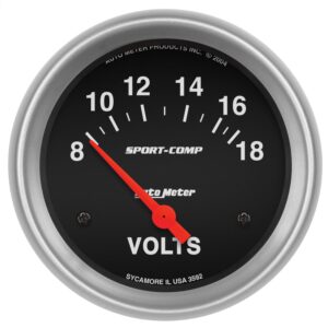 2-5/8 in. VOLTMETER, 8-18V, SPORT-COMP