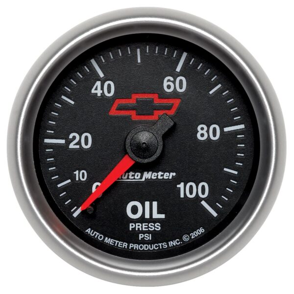 2-1/16 in. OIL PRESSURE, 0-100 PSI, GM BLACK