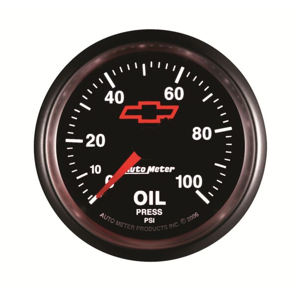 2-1/16 in. OIL PRESSURE, 0-100 PSI, GM BLACK