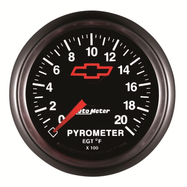 2-1/16 in. PYROMETER, 0-2000 Fahrenheit, GM BLACK