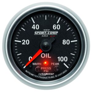 2-1/16 in. OIL PRESSURE, 0-100 PSI, SPORT-COMP II