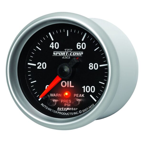 2-1/16 in. OIL PRESSURE, 0-100 PSI, SPORT-COMP II