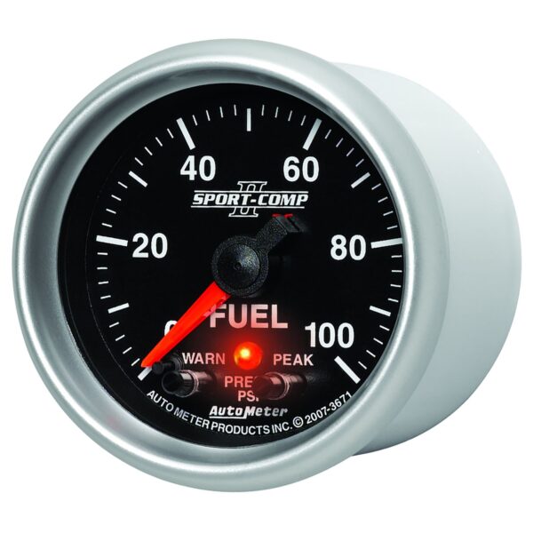 2-1/16 in. FUEL PRESSURE, 0-100 PSI, SPORT-COMP II