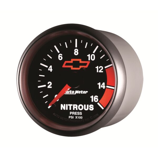 2-1/16 in. NITROUS PRESSURE, 0-1600 PSI, GM BLACK
