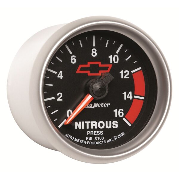 2-1/16 in. NITROUS PRESSURE, 0-1600 PSI, GM BLACK