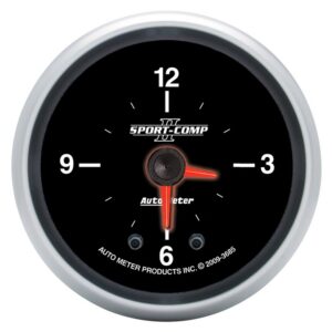 2-1/16 in. CLOCK, 12 HOUR, SPORT-COMP II