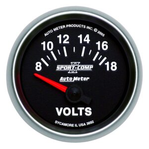 2-1/16 in. VOLTMETER, 8-18V, SPORT-COMP II