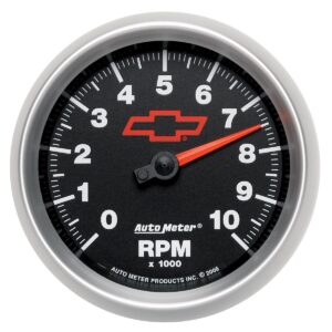 3-3/8 in. IN-DASH TACHOMETER, 0-10,000 RPM, GM BLACK