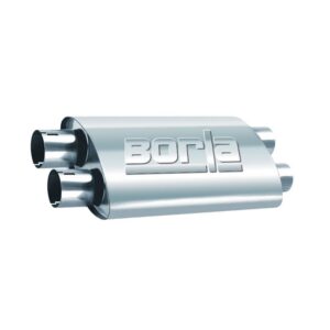 ProXS Muffler 2.25in Dual Inlet / 2.25in Dual Outlet 4in x 9.5in Oval x 19in Long Body