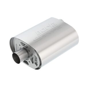 CrateMuffler Muffler Ford Coyote 5.0L V8 Moderate Output 2.5 in. Offset Inlet/ 2.5 in. Center Outlet S-Type