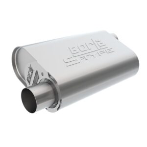 CrateMuffler Muffler Chrysler/ Dodge/ Plymouth/ Mopar Big Block 383/ 413/ 426/ 440 CID V8 Moderate Output 2.5 in. Offset Inlet/ 2.5 in. Offset Outlet S-Type