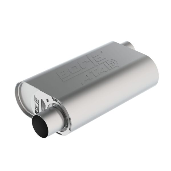 CrateMuffler Muffler Chevrolet LS3 6.2L V8 Stock Output 2.5 in. Offset Inlet/ 2.5 in. Offset Outlet ATAK