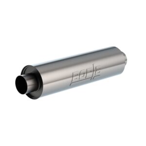 Specialty Muffler - Heavy Duty (Truck) - 3.5 in. Center Inlet/ 3.5 in. Center Outlet 6.75 in. Round x 24 in. Long Body Un-Notched Necks