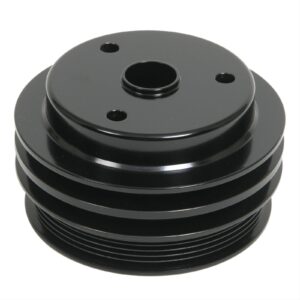 Small Block Chevy Crankshaft Pulley - V-Belt & Serpentine - Black