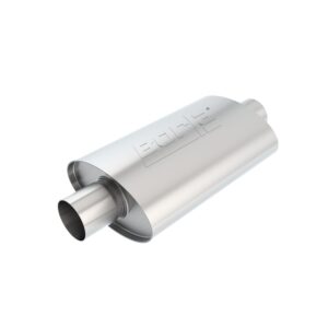 XR-1 Sportsman Racing Muffler 2.5in Center Inlet/ 2.5in Center Outlet 4.5in x 7.88in Oval 12in Long Body