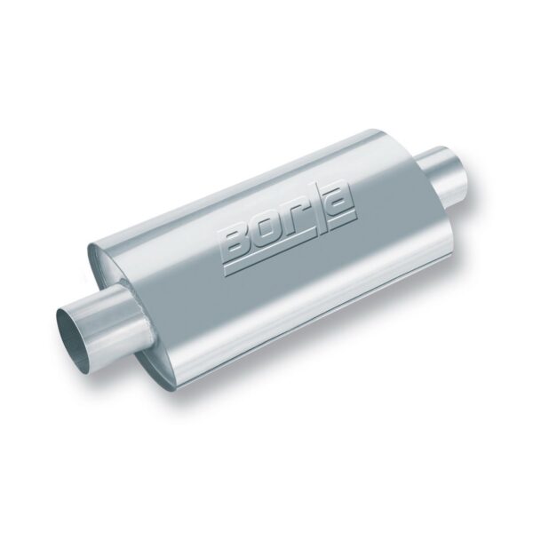 XR-1 Sportsman Racing Muffler 4in Center Inlet/ 4in Center Outlet 4.25in x 7.88in Oval x 16in Long Body