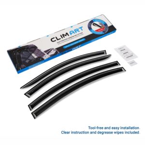 CLIM ART Tape-On Window Deflectors Extra Durable