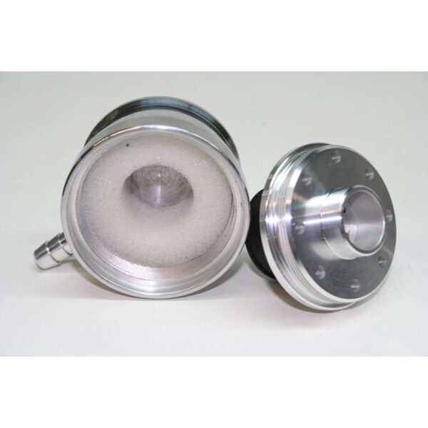 VALVE COVER BREATHER CAP, Polished Aluminum with vent pipe