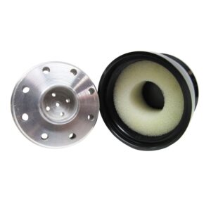 Valve Cover Breather Kit, Push In Style, Black Anodized