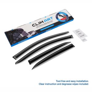 CLIM ART Tape-On Window Deflectors Extra Durable