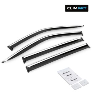 CLIM ART Tape-On Window Deflectors Extra Durable