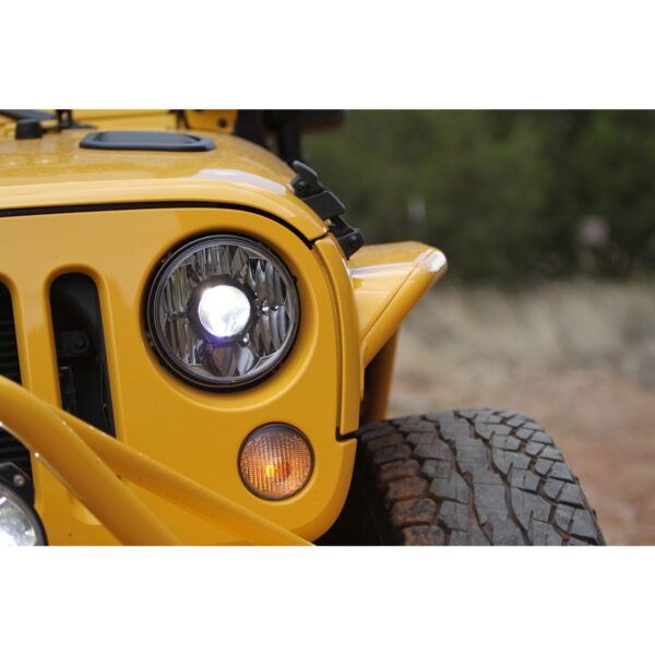 KC Hilites 7 in Gravity LED Pro - 2-Headlights - 40W Driving Beam - for 07-18 Jeep JK