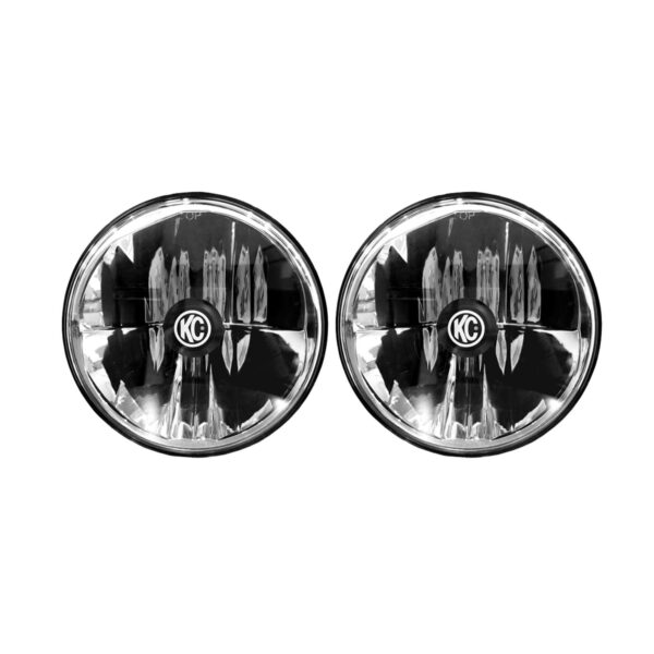 KC Hilites 7 in Gravity LED - 2-Headlights - 40W Driving Beam - for 07-18 Jeep JK