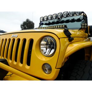 KC Hilites 7 in Gravity LED - Single Headlight - SAE/ECE - 40W Driving Beam - for 07-18 Jeep JK