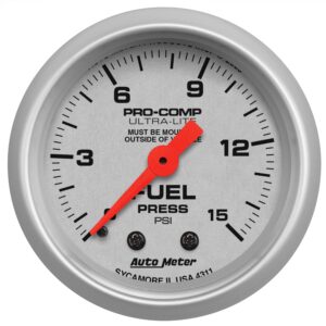 2-1/16 in. FUEL PRESSURE, 0-15 PSI, ULTRA-LITE