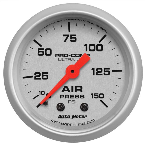 2-1/16 in. AIR PRESSURE, 0-150 PSI, ULTRA-LITE