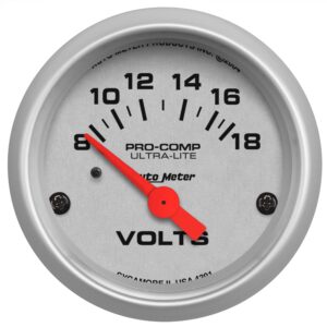 2-1/16 in. VOLTMETER, 8-18V, ULTRA-LITE