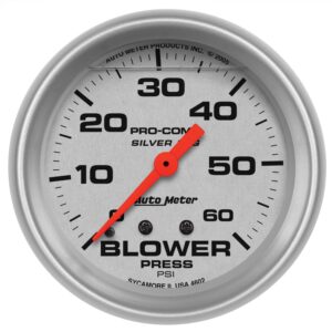 2-5/8 in. BLOWER PRESSURE, 0-60 PSI, LIQUID FILLED, ULTRA-LITE