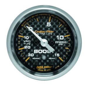 2-1/16 in. BOOST/VACUUM, 30 IN HG/15 PSI, CARBON FIBER