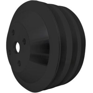 Small Block Chevy Corvette Water Pump Pulley - V-Belt - '71-82 - Black