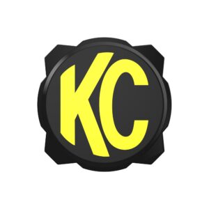 KC Hilites 6 in Pro6 Gravity Light Cover - Black / Yellow KC Logo