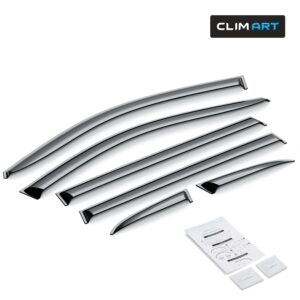 CLIM ART Tape-On Window Deflectors Extra Durable