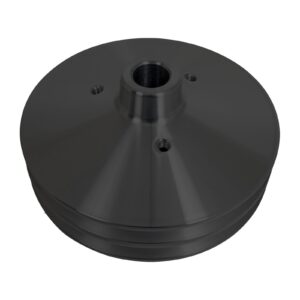 Chevy Power Steering Pulley - Saginaw - 2V - Press Fit - Black