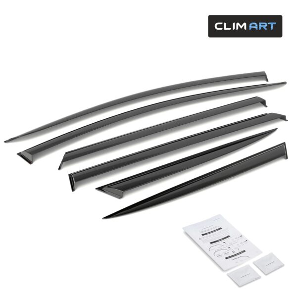 CLIM ART Tape-On Window Deflectors Extra Durable