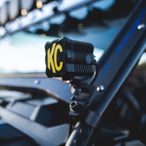 KC Hilites FLEX ERA 1 - Light Cover - Black / Yellow KC Logo