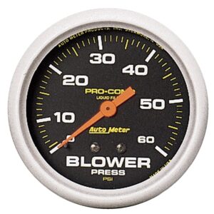 2-5/8 in. BLOWER PRESSURE, 0-60 PSI, LIQUID FILLED, PRO-COMP